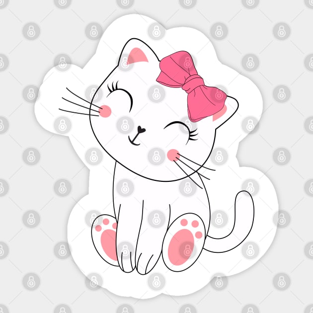 LOVELY CAT Sticker by Lovely Arts